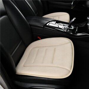 Car Seat Cushion Memory Foam Anti Slip Driving Office Chair Comfort Cream
